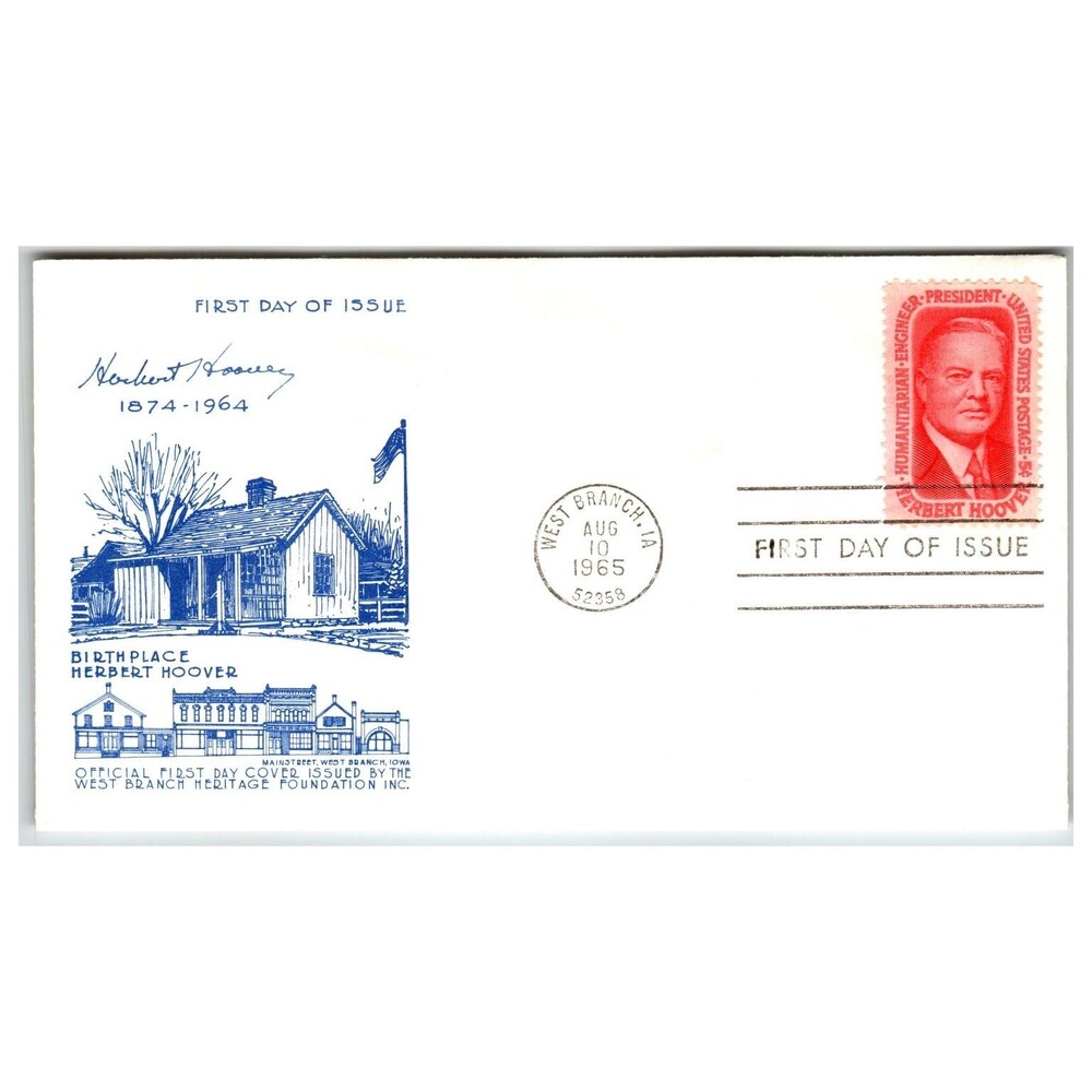 Scott #1267 1965 Herbert Hoover First Day Cover FDC West Branch IA